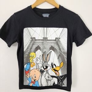 Looney Tunes Bugs Bunny Daffy Duck Porky Pig Warner Bros Black Baby Tee